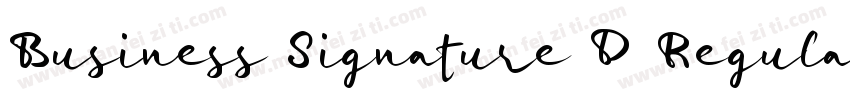 Business Signature D Regular字体转换